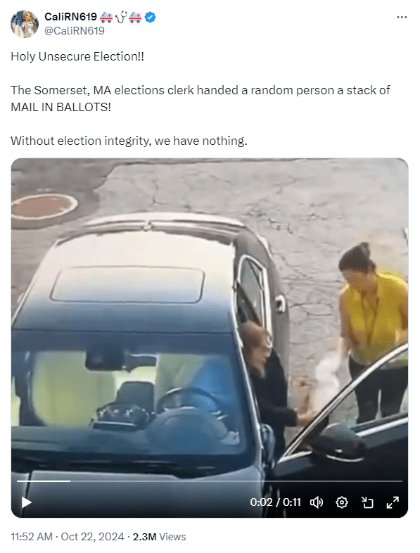 Fact Check Video Does NOT Show Unauthorized Person Receiving MailIn