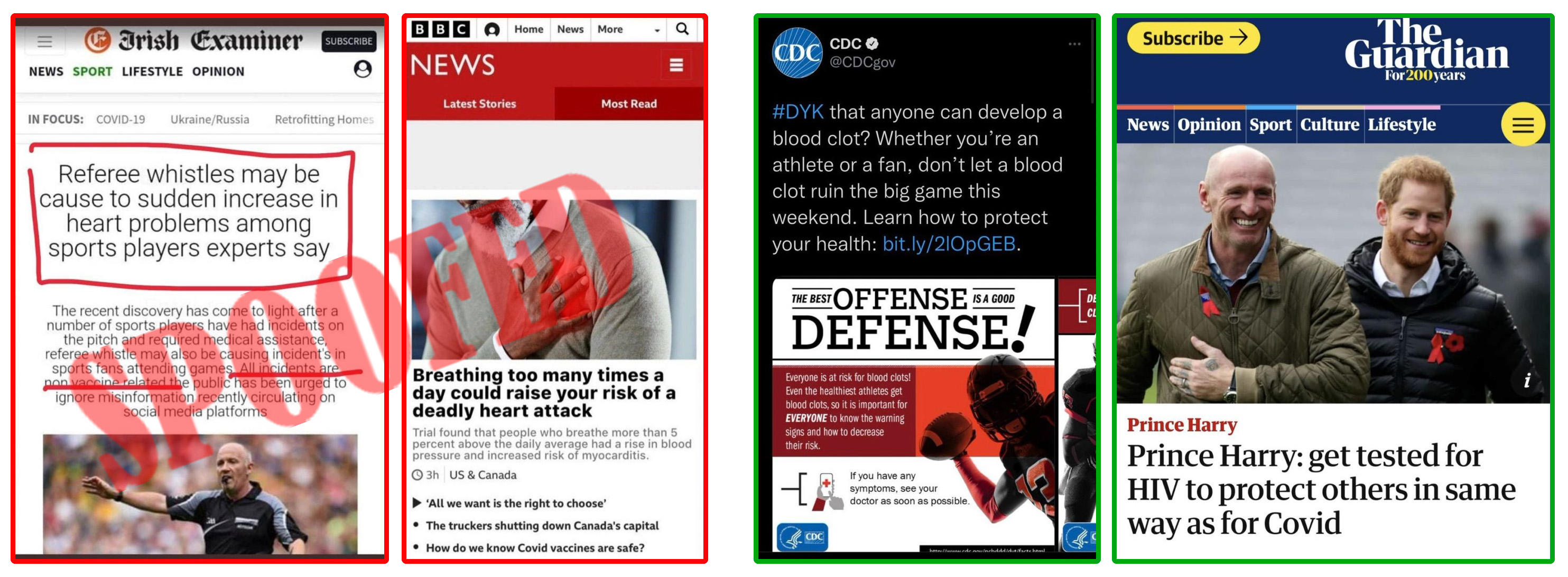 Fact Check Irish Examiner Did NOT Report That Referee Whistles Caused Heart Problems For