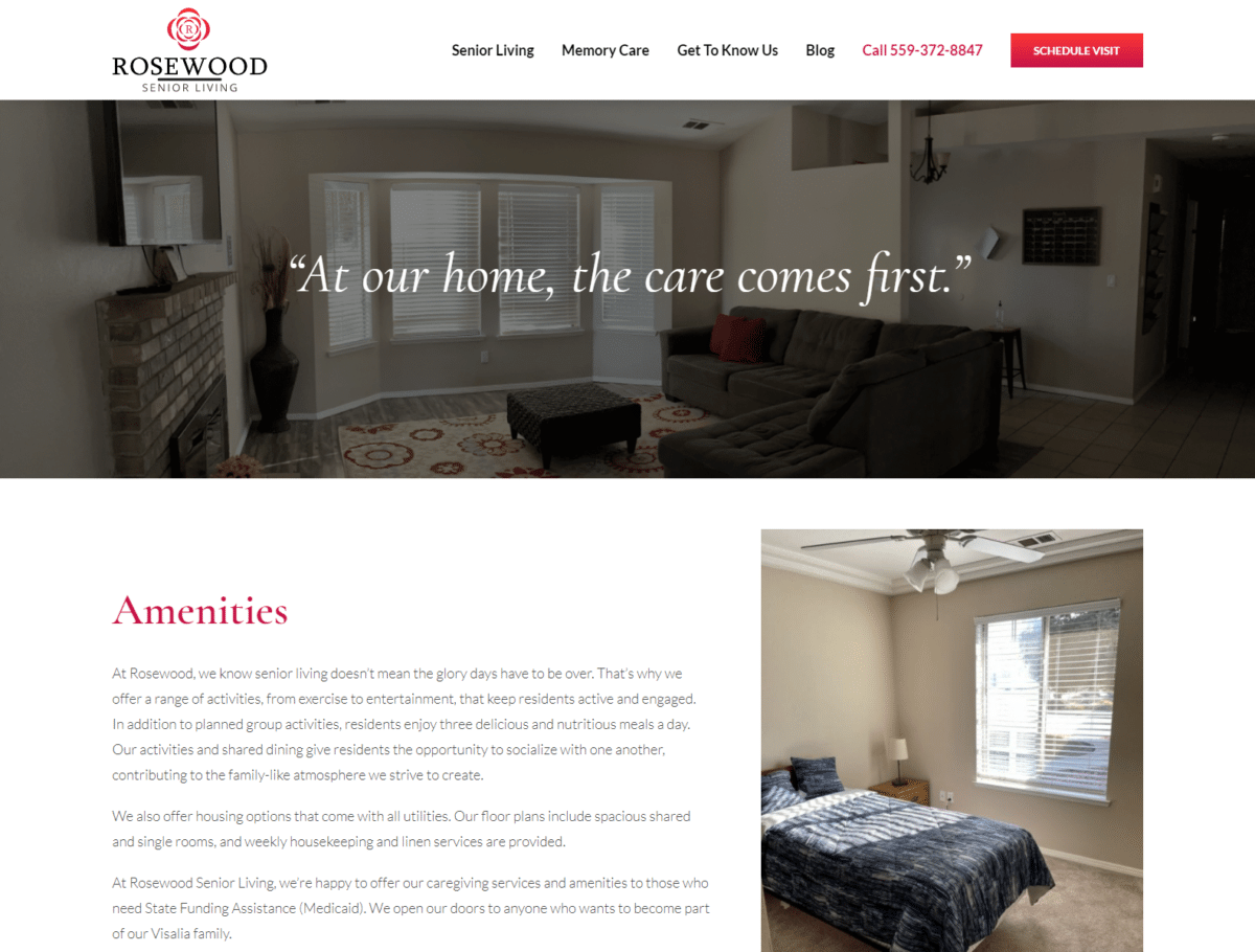 Rosewood Assisted Living Lead to Conversion™