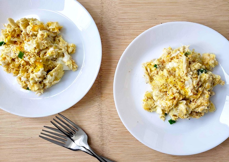 Crab Scrambled Eggs The Leaf