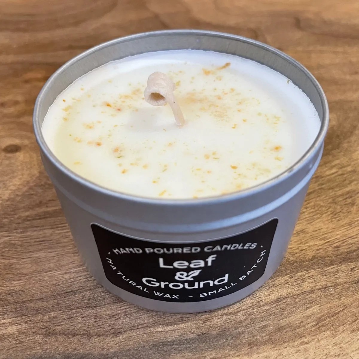 Lime Basil Mandarin Cylinder Candle Lg Leaf and Ground