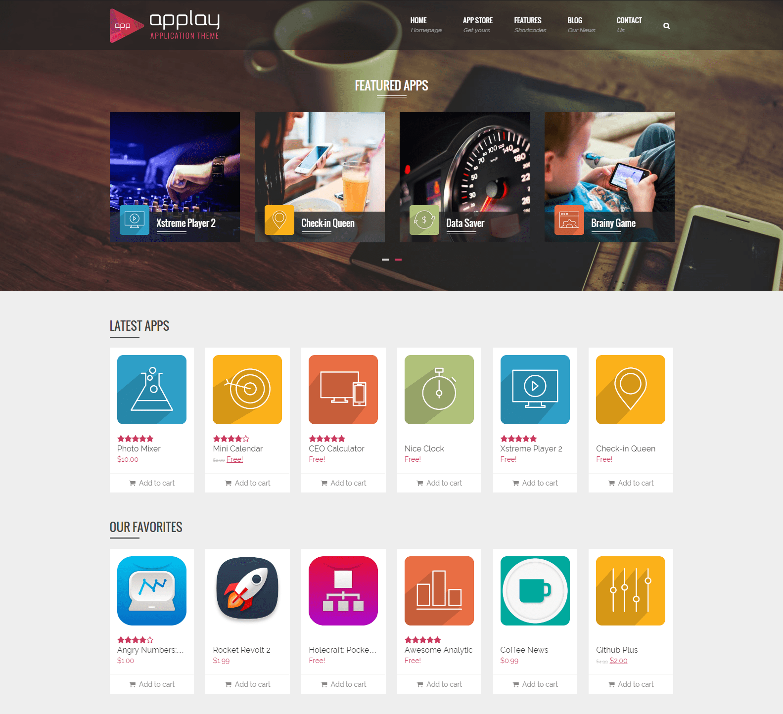 Applay WordPress App Showcase & App Store Theme LeafColor