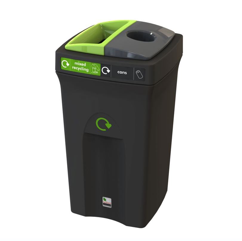 Envirobin 100 Split Recycling Bin 2x 50 Litres Leafield Environmental
