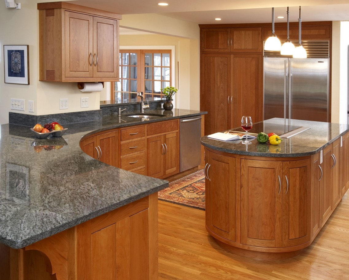 Solid Wood Kitchen Wonderful L Shape Kitchen Decoration Using