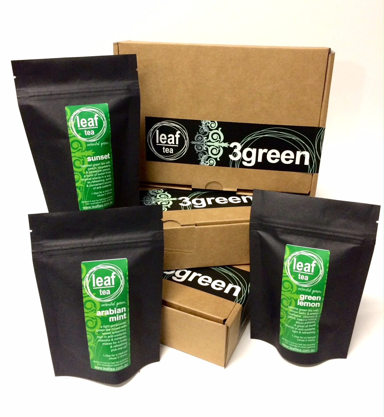 3 green tea box SOLD OUT Leaf Tea