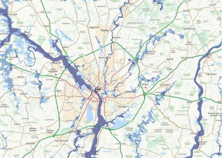 York Flood Maps Areas of Most Risk