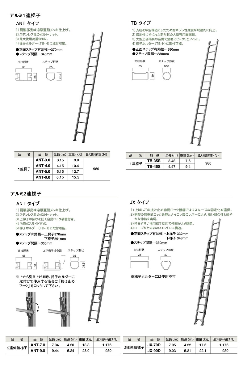 アルミ梯子 （鉄骨｜タラップ）：リーラック機材株式会社トップクラスの仮設機材を提供する
