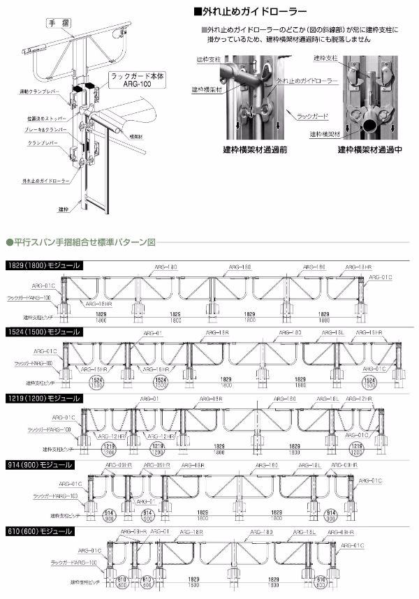 ラックガードシステム （足場｜先行手摺）：リーラック機材株式会社トップクラスの仮設機材を提供する