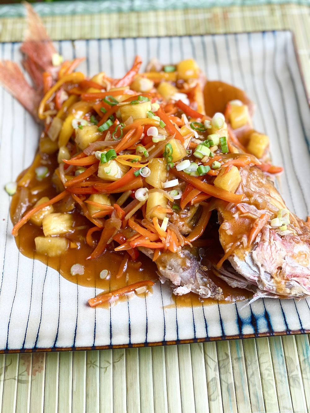 Crispy Fish in Pineapple Sauce Lean Bellas Kitchen