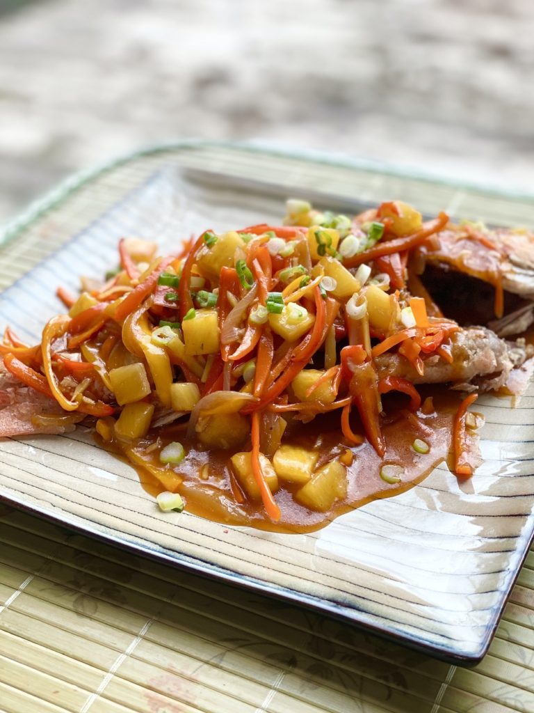 Crispy Fish in Pineapple Sauce Lean Bellas Kitchen