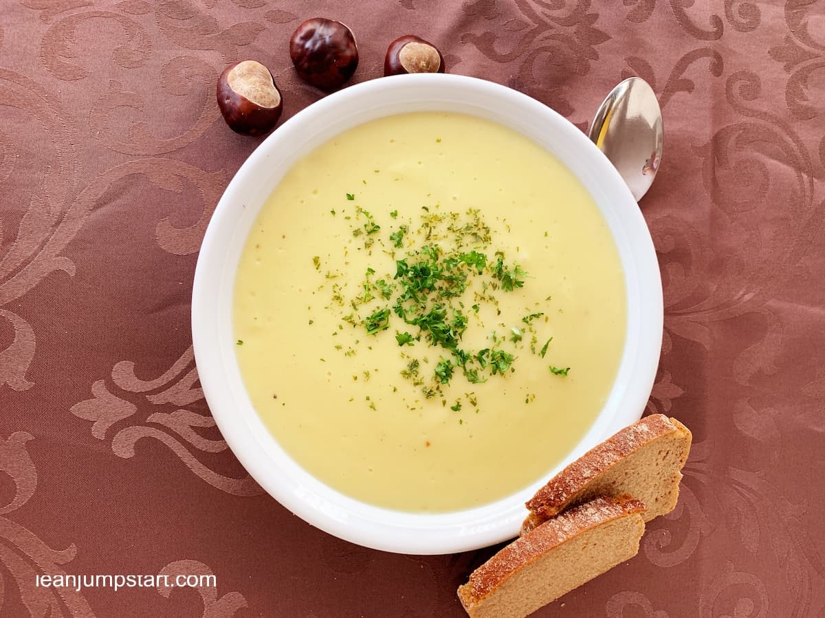 Parsnip Soup with Potatoes an easy high fiber meal (30 minutes)