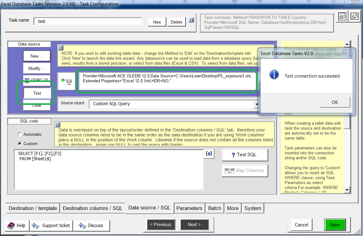Connecting to and Importing from Excel Connection Strings