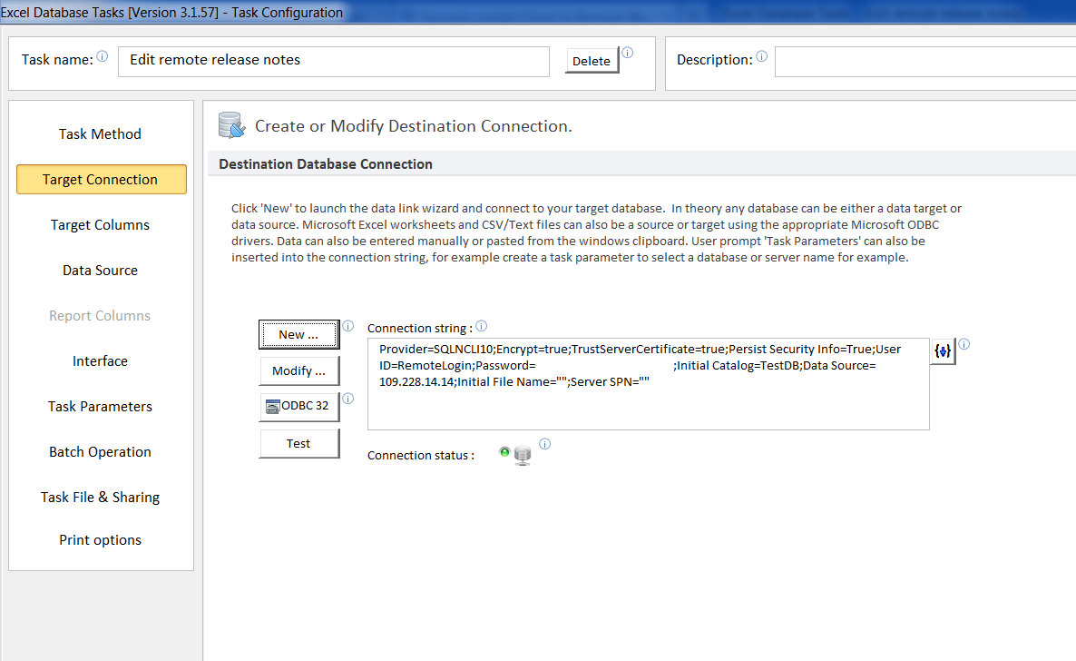 Excel to sql server connection string optionsjawer