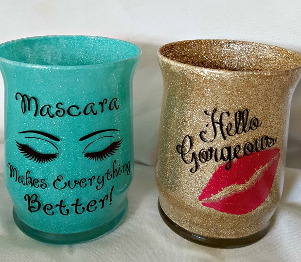 Makeup Glitter Brush Holder DIY Tutorial So Easy and Fun! Leap of Faith Crafting