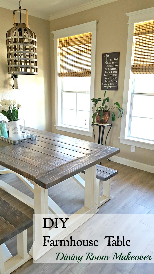 DIY Farmhouse Table and Big! Leap of Faith Crafting