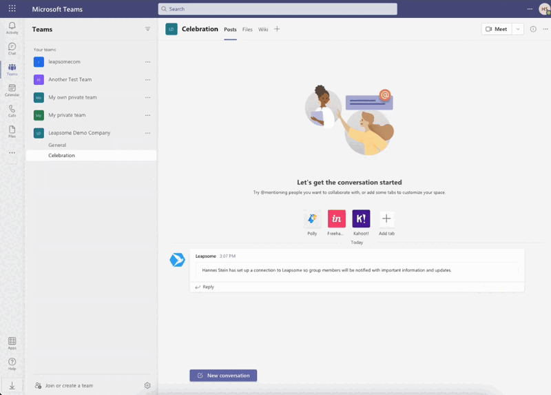 Microsoft Teams Integration Leapsome