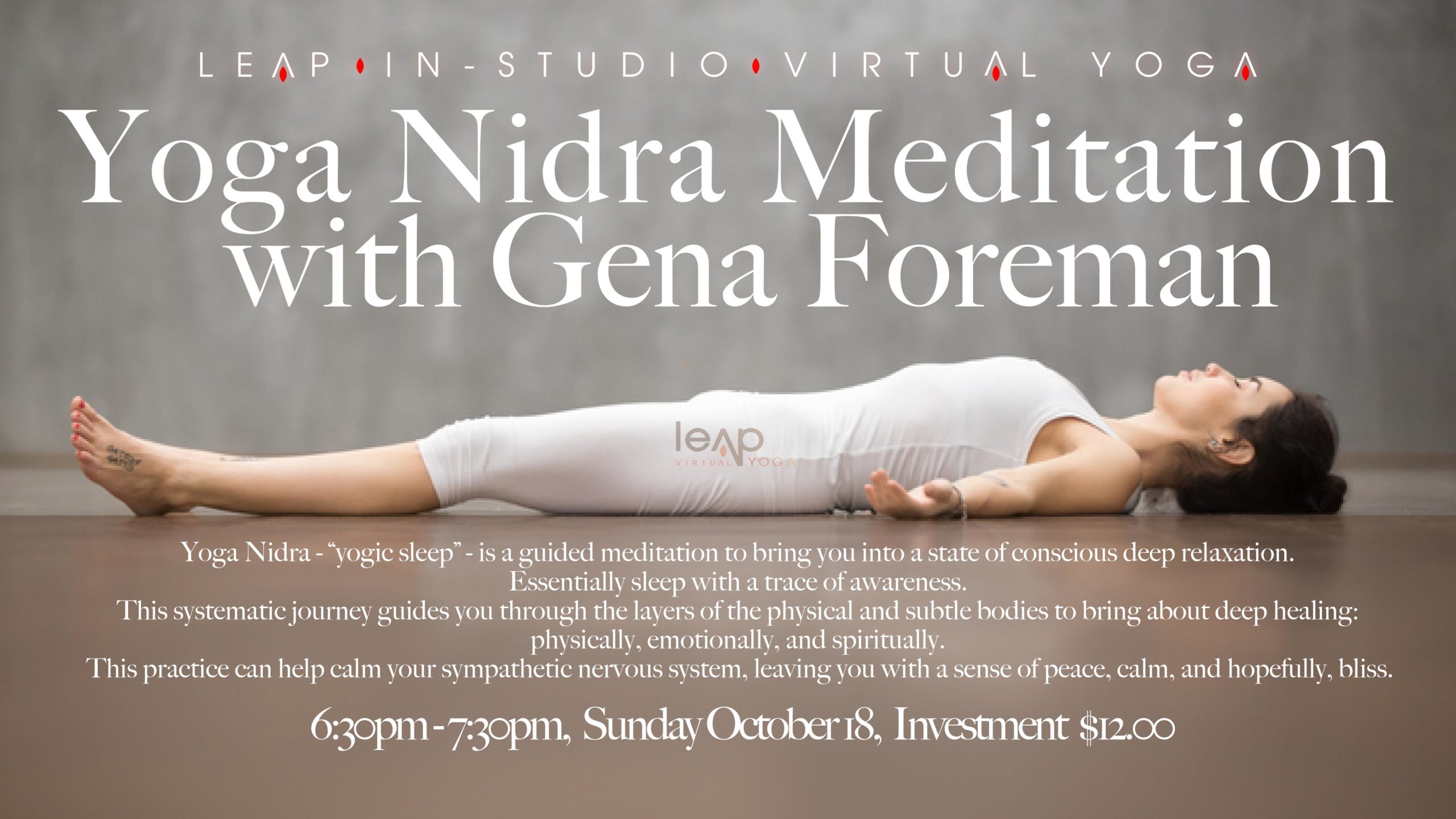 Leap Yoga Nidra Meditation with Gena Foreman Leap Yoga