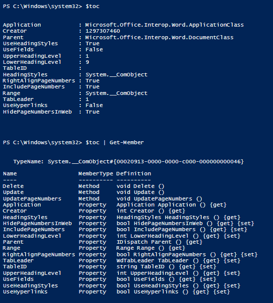 Creating a Table of Contents in Word Using PowerShell Learn