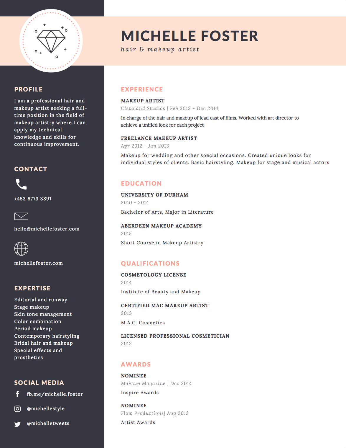 Emphasize career highlights on your resume by using color