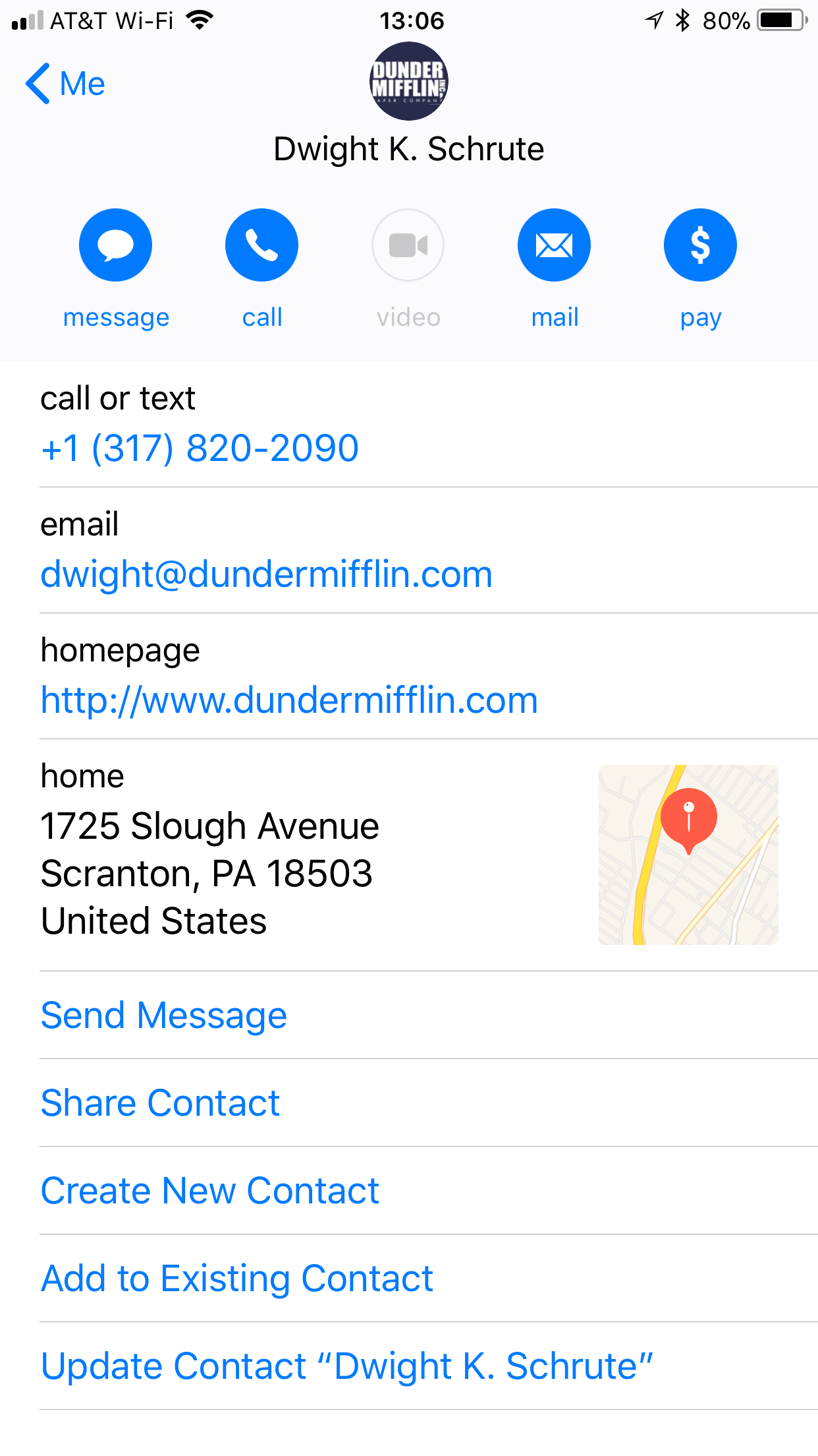 Sending your Contact Card Captivated