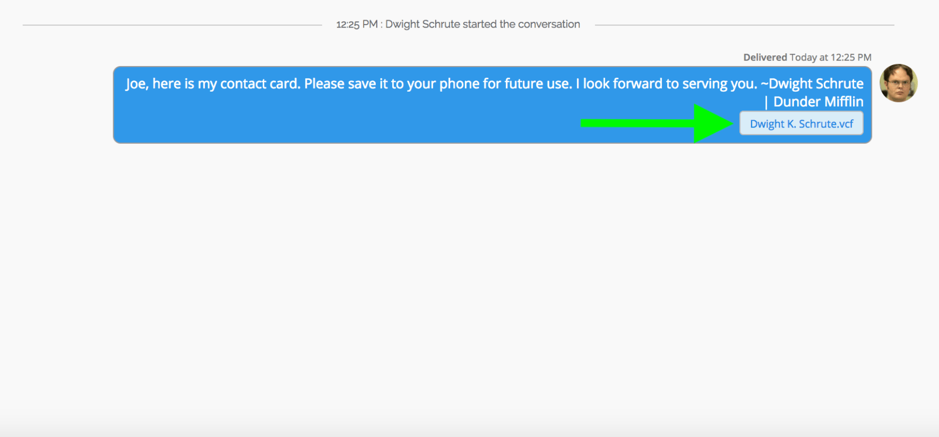 Previewing and sending your contact card Captivated