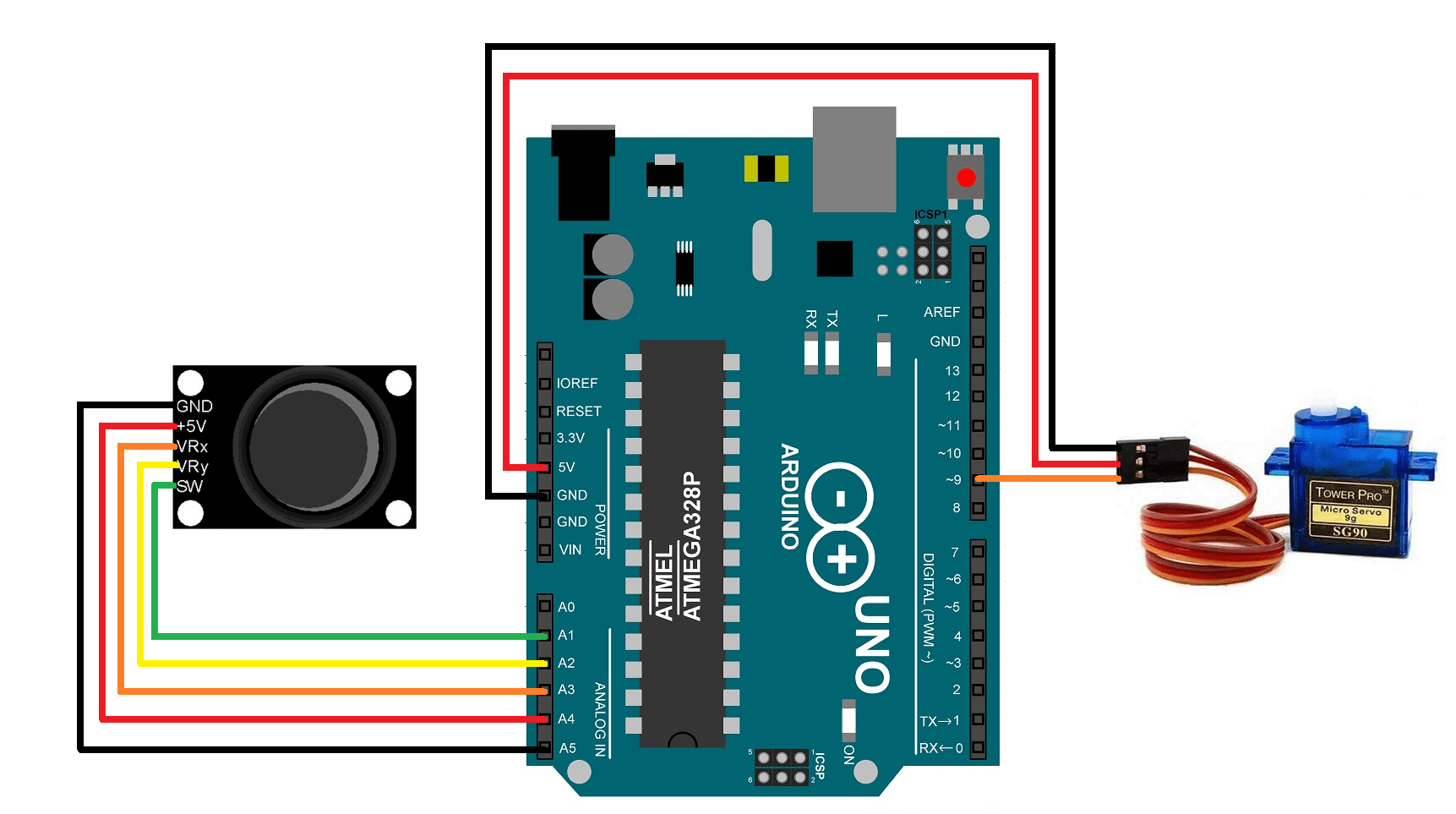 Joystick Controlled Servo for Arduino Circuitrocks