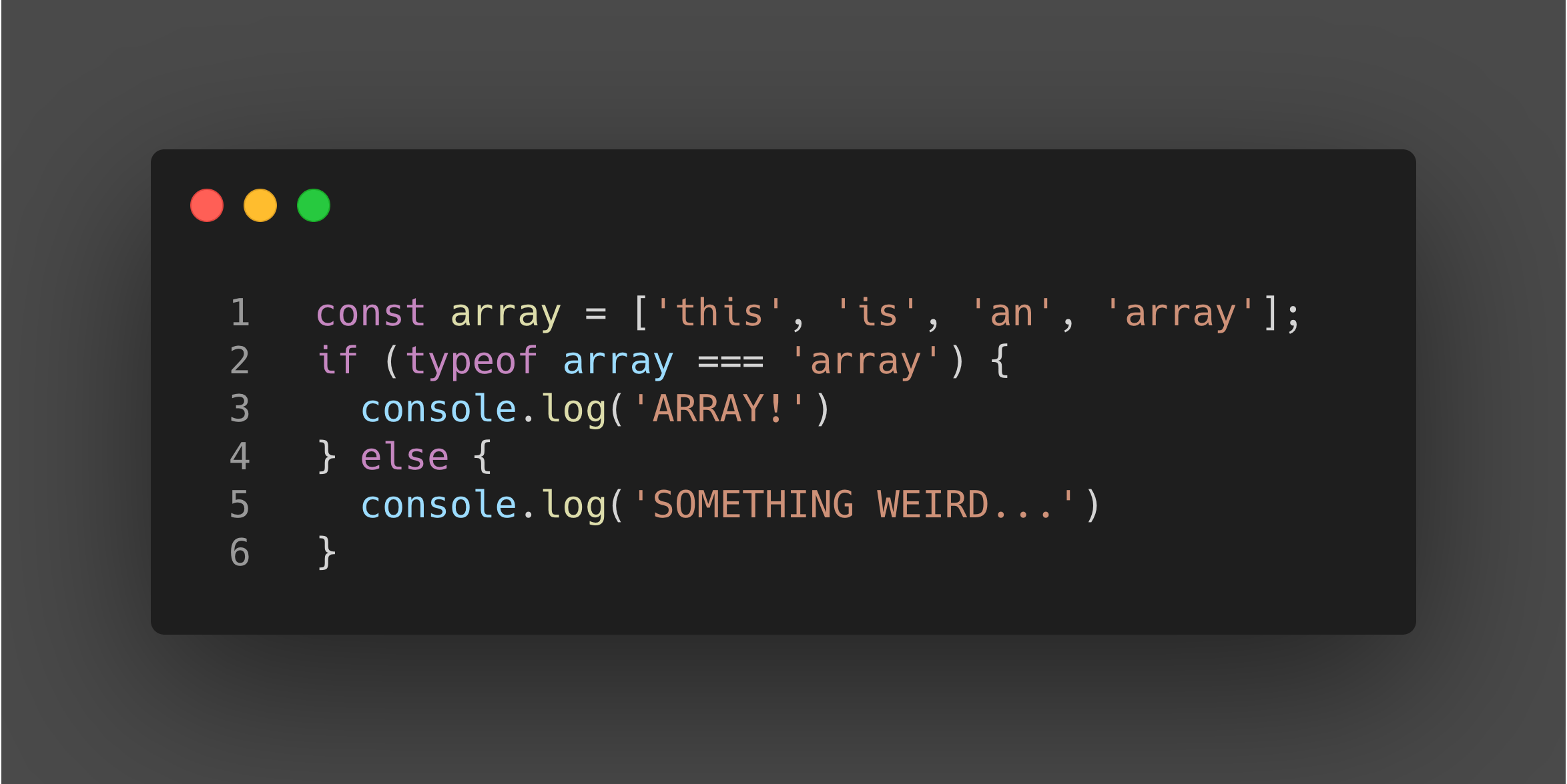 JS Interview 7 Is this an array?