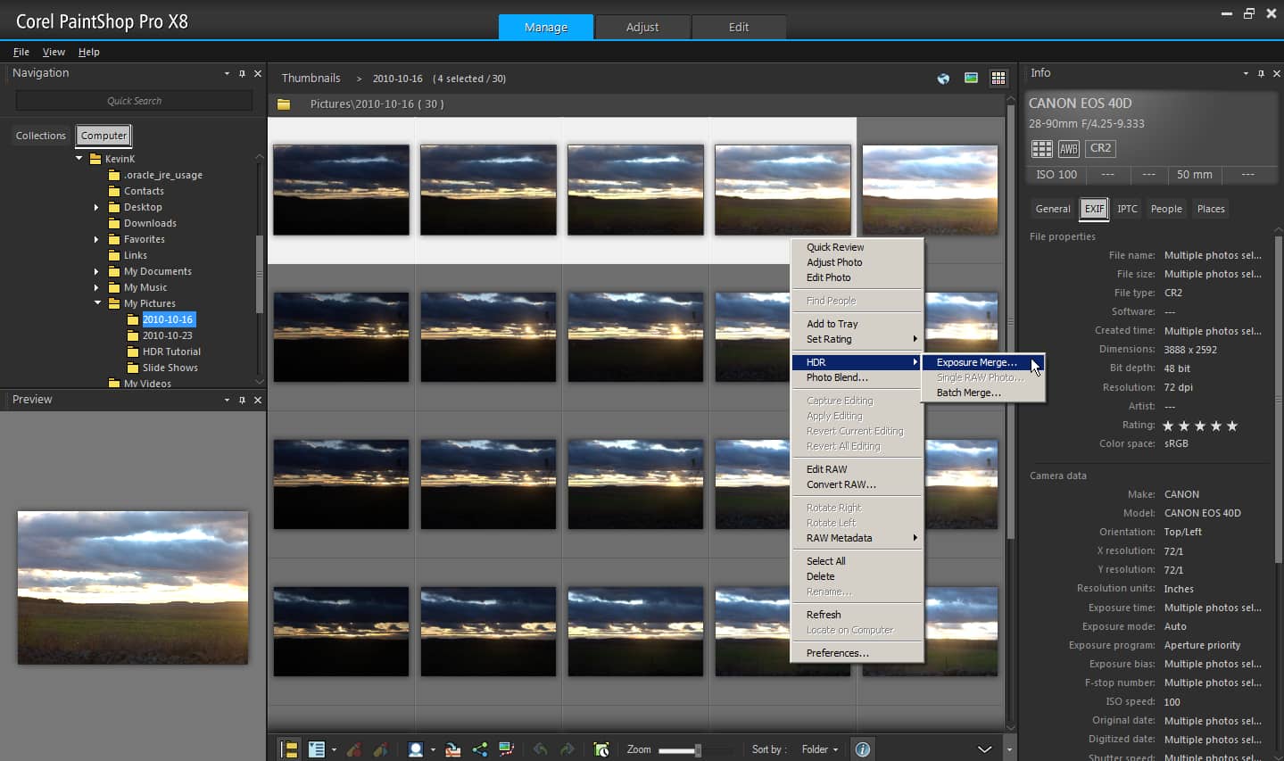 Learn To Use HDR Processing in Pro Corel Discovery Center