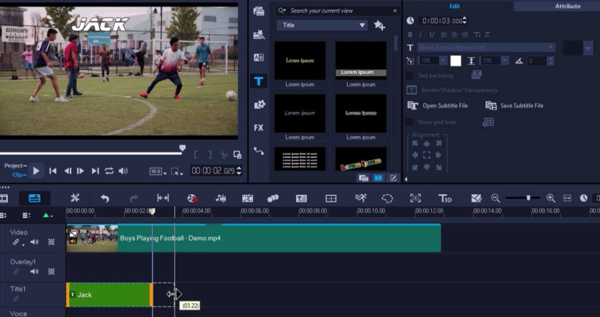 Motion Tracking Text Corel Discovery Center