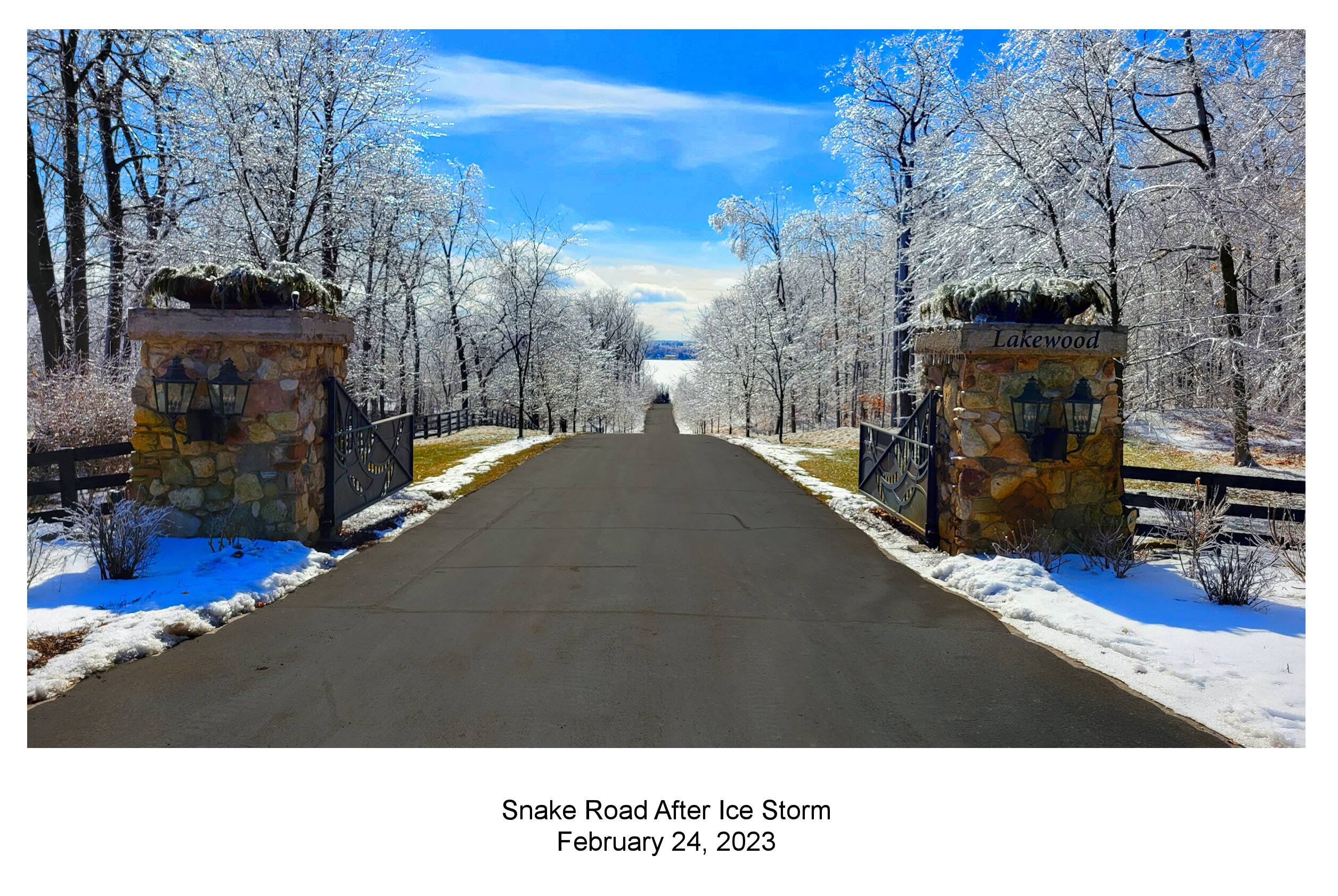 Lake Geneva Ice Storm February 2023 Corel Discovery Center