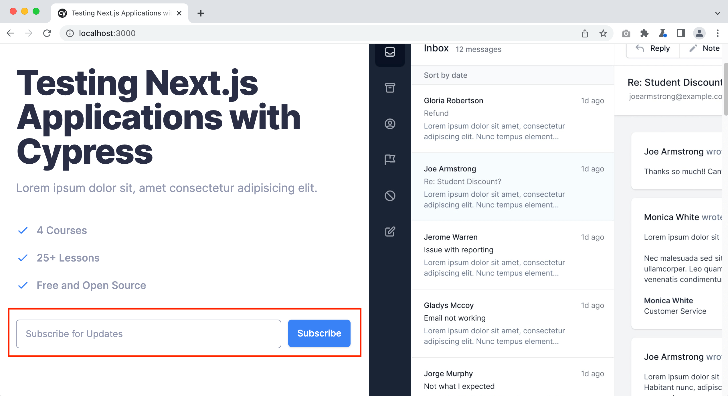 How to test forms and custom Cypress commands Cypress Testing Tools