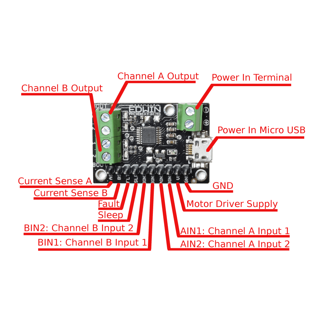 DRV8833 DC/Stepper motor driver hookup guide Learn with Edwin Robotics