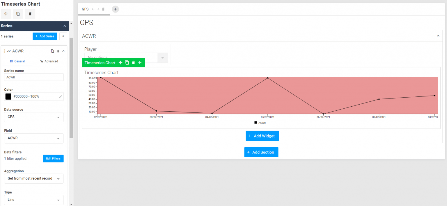 Calculate acutechronic workload ratios to monitor training load