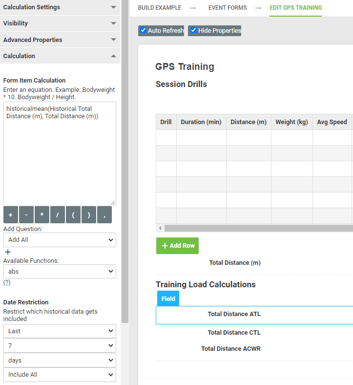 Calculate AcuteChronic Workload Ratios to Monitor Training Load