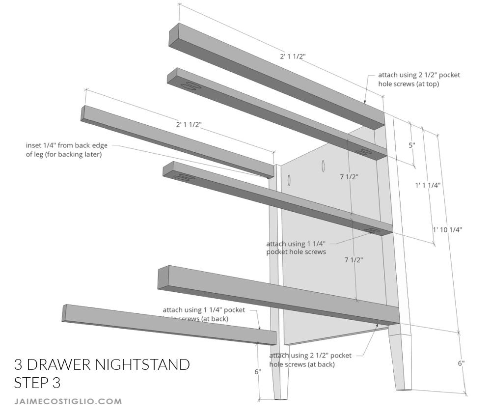 3 Drawer Nightstand Kreg Tool