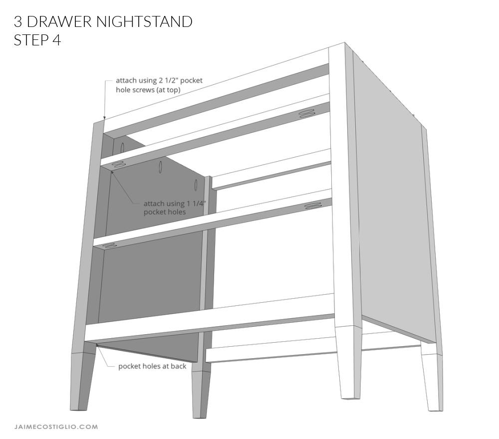 3 Drawer Nightstand Kreg Tool
