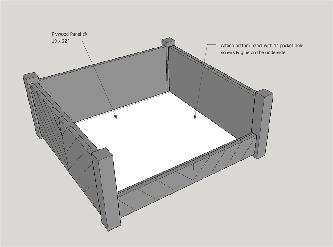 DIY Chevron Wooden Dog Bed Kreg Tool