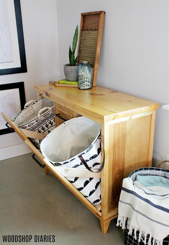 DIY Tilt Out Laundry Hamper Kreg Tool