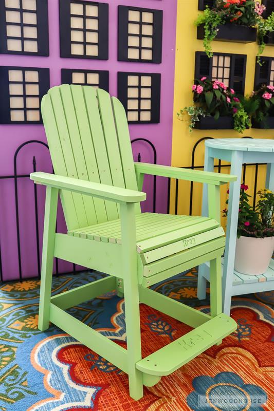 DIY Counter Height Adirondack Chair Free Project Plan