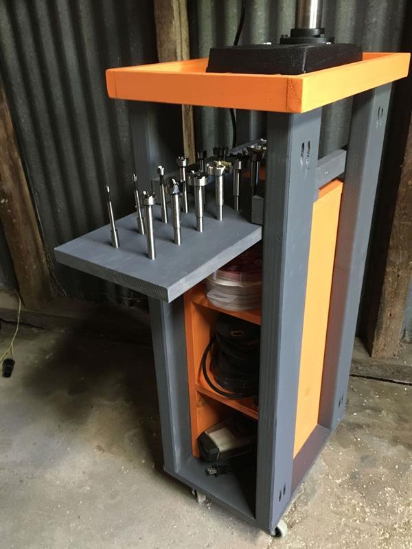 Rolling Drill Press Cart With Bonus Storage Kreg Tool