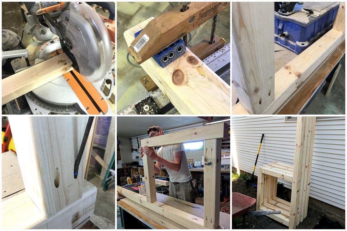 Potting Bench with Hidden Garbage Enclosure Kreg Tool