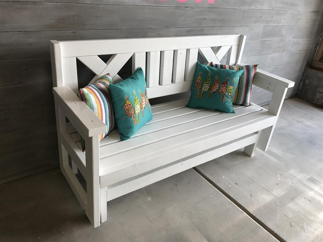 Farmhouse Outdoor Glider Bench Kreg Tool