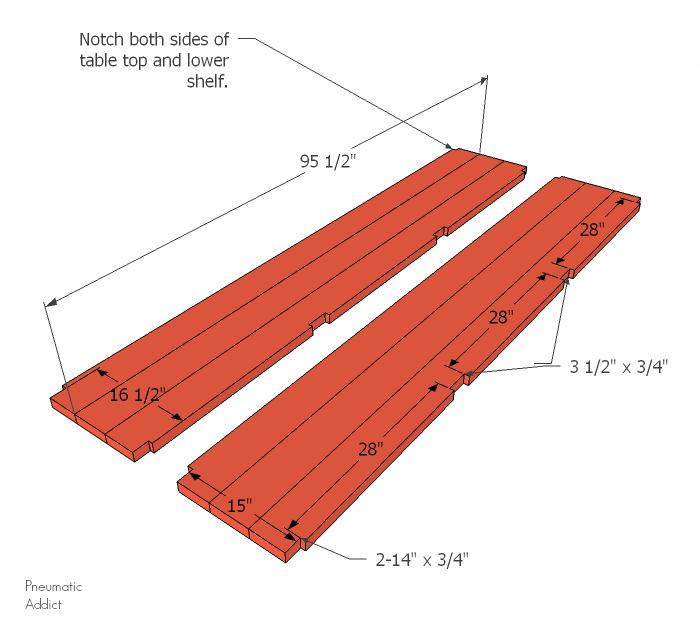 Long Rustic Modern Buffet Table Kreg Tool