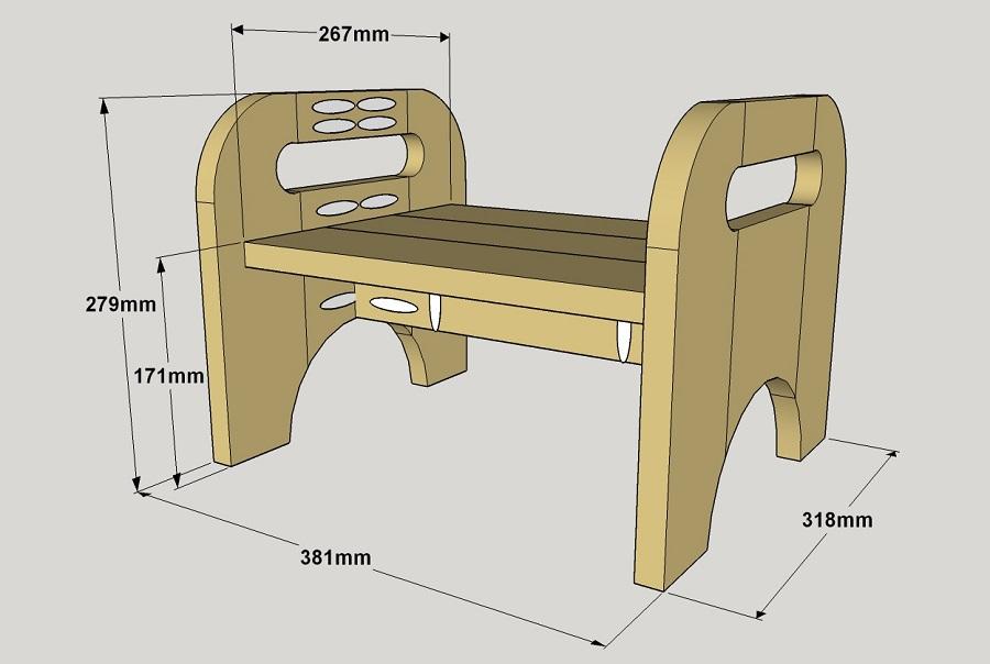 Kids' Step Stool Metric Kreg Tool