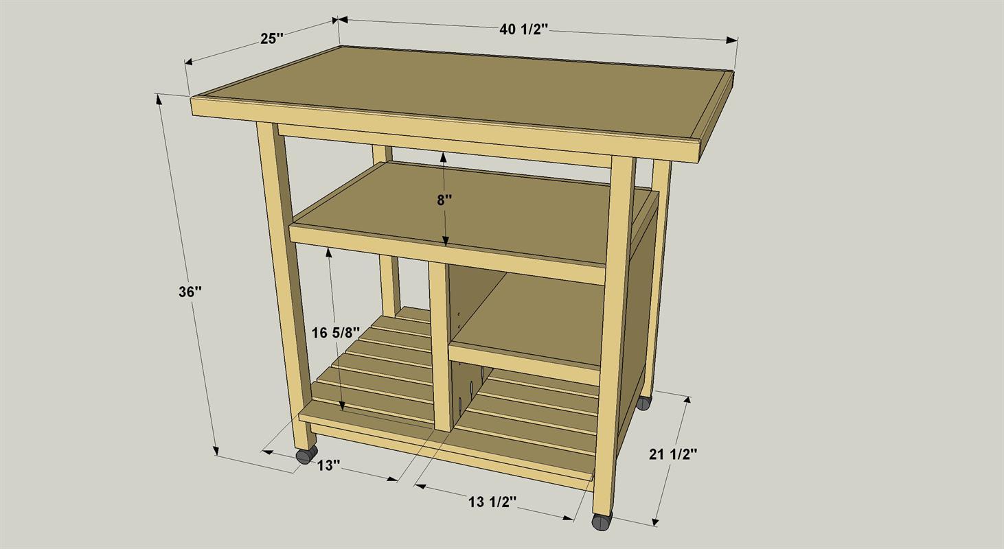Rolling Kitchen Cart Kreg Tool