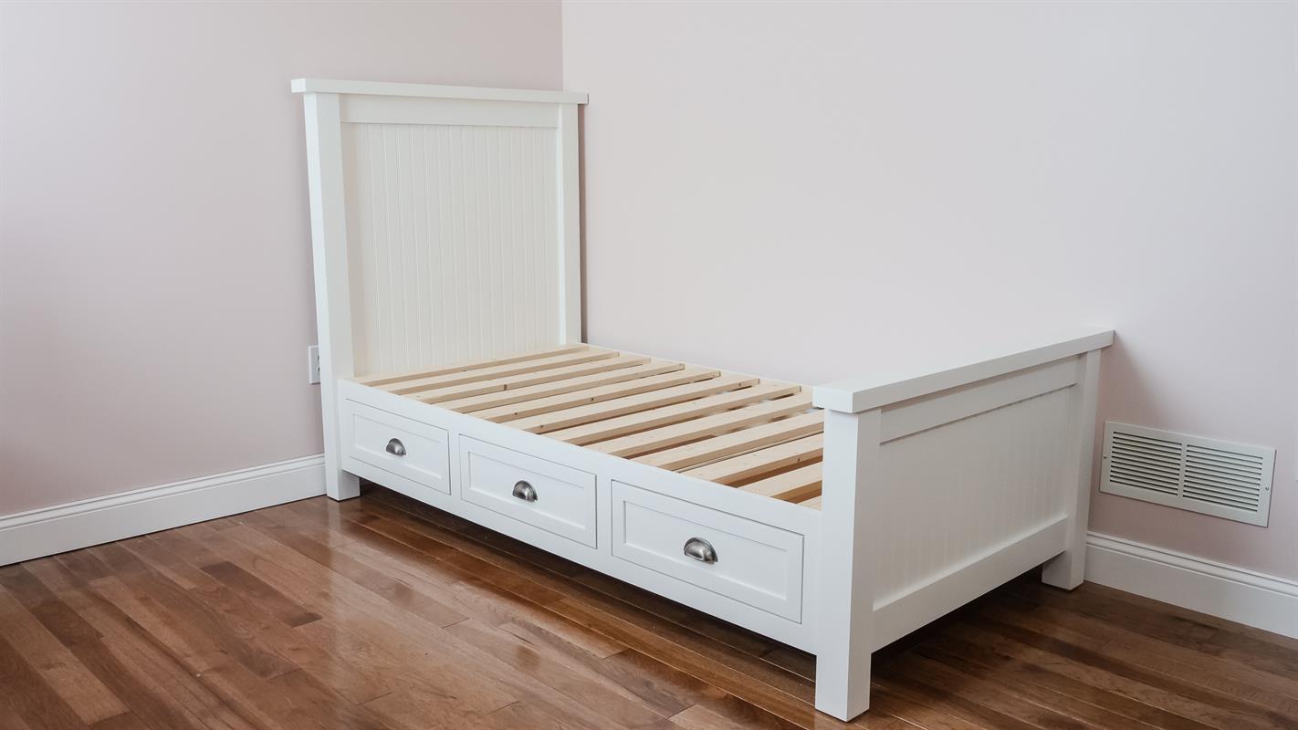 Farmhouse Platform Bed with Storage Kreg Tool