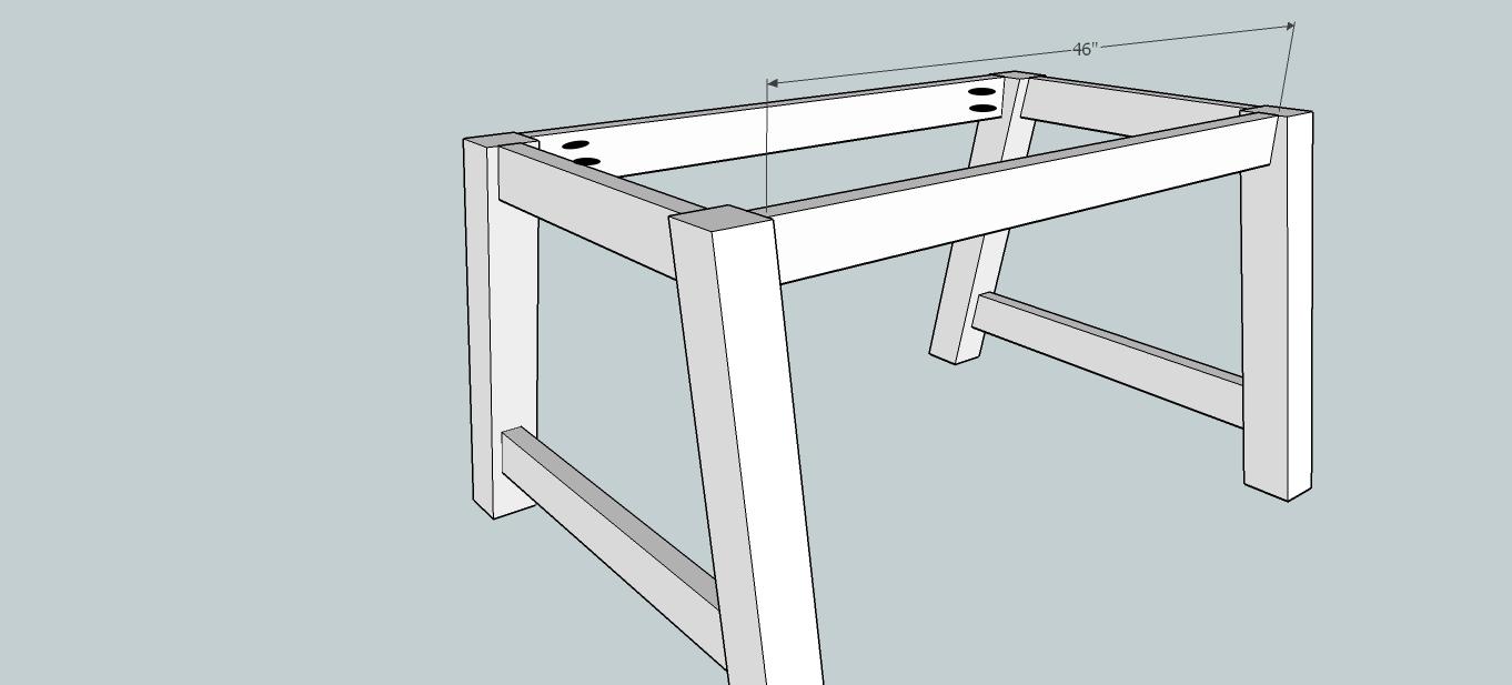 X Base Outdoor Dining Table Kreg Tool
