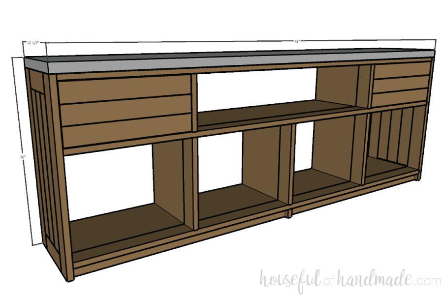 Rustic Industrial TV Stand Kreg Tool