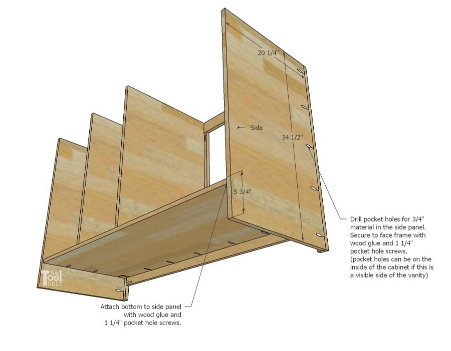 Offset Bathroom Vanity Kreg Tool