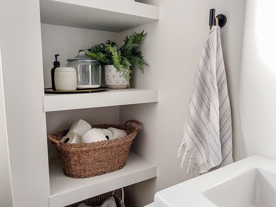 Bathroom Nook Floating Shelves Kreg Tool